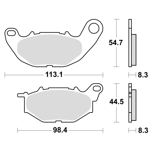 Braking Juego de pastillas de freno semimetálicas SM1 para Yamaha