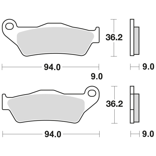 Braking Juego de pastillas de freno sinterizadas CM55 para Harley