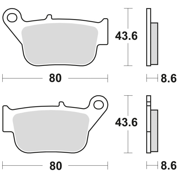 Braking Juego de pastillas de freno semimetálicas SM1 para Yamaha