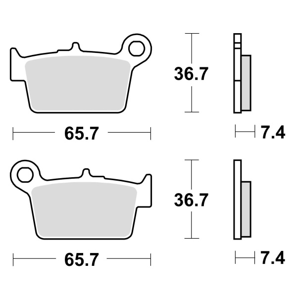 Braking Juego de pastillas de freno semimetálicas SM1 para Beta
