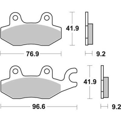 Braking Juego de pastillas de freno semimetálicas SM1 para Kymco