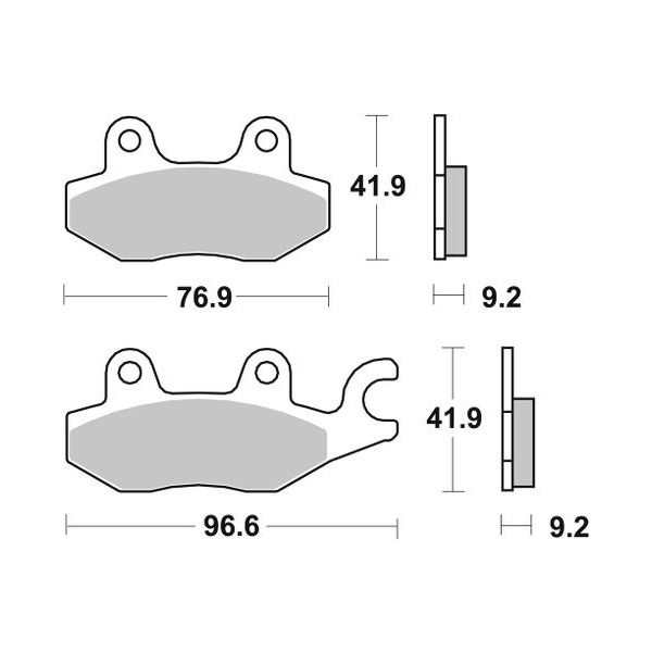 Braking Juego de pastillas de freno semimetálicas SM1 para Kymco