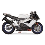 Mivv 2 Slip-On Suono black con tapa carbono Aprilia RSV 1000 2004-08 / Tuono Fighter 1000 2006-10