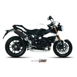 Mivv 2 Slip-On Suono black con tapa carbono Triumph Speed Triple 2011-15