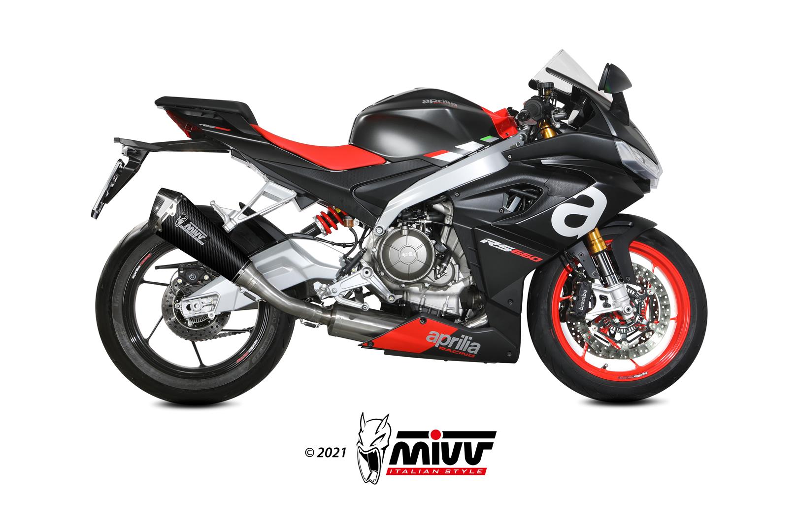 MIVV FULL SYSTEM 2x1 DELTA RACE CARBON APRILIA RS 660 2020-23 / TUONO 660 2021-23