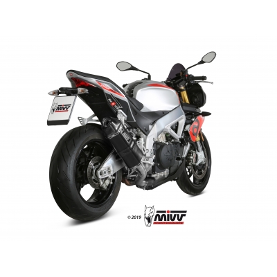 Mivv Slip-On Speed edge black Aprilia Tuono V4 1100 2018-20