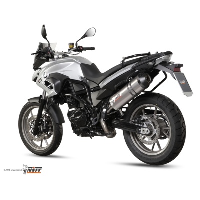 Mivv Slip-On Oval titan con tapa carbono BMW F 700 GS 2012-17