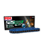 RK Cadena 525XSO con 124 Eslabones Enganche para Remachar en Color Azul