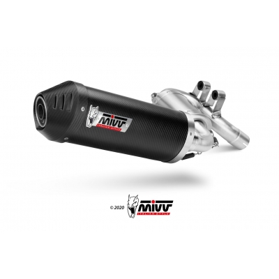 Mivv Slip-On Oval carbono con tapa carbono BMW F 900 XR 2020-24