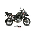 Mivv Slip-On Oval Titan con tapa carbono Benelli TRK 502 X 2018-24