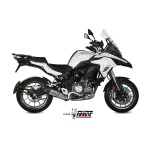 Mivv Slip-On Oval Titan con tapa carbono Benelli TRK 502 2017-24