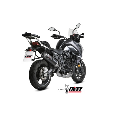 Mivv Slip-On Oval Black con tapa carbono Benelli TRK 702 / X 2023-24