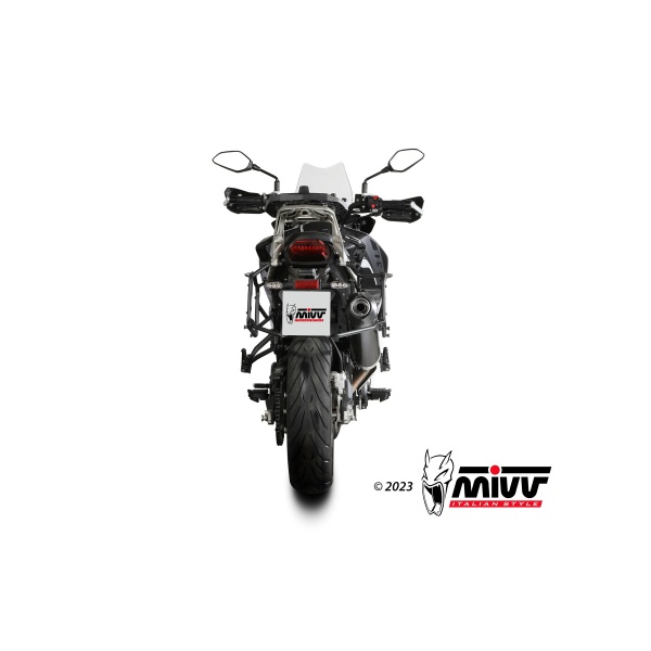 Mivv Slip-On Oval Black con tapa carbono Benelli TRK 702 / X 2023-24