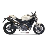 Mivv 2 Slip-On Suono black con tapa carbono Ducati Monster 696 2008-14