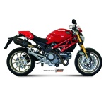 Mivv 2 Slip-On Suono black con tapa carbono Ducati Monster 795 12-14 / 796 10-14 / 1100 08-10