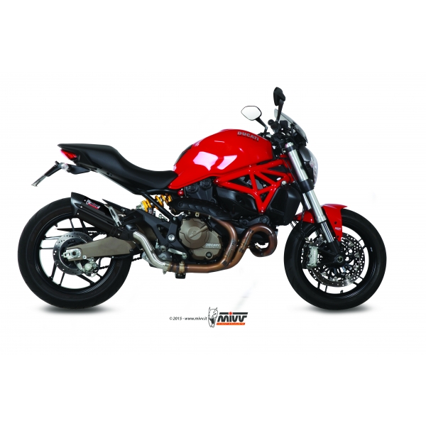 Mivv Slip-On Suono black con tapa carbono Ducati Monster 821 2014-17