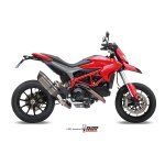 Mivv Slip-On Suono St. Steel con tapa carbono Ducati Hypermotard 821 / Hyperstrada 821 2013-15