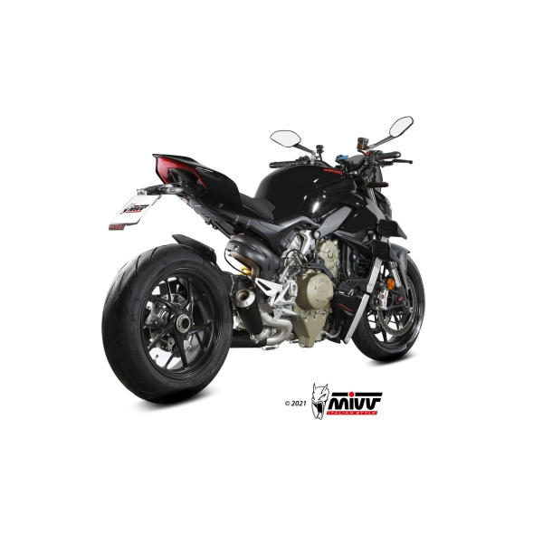 Mivv 2 Slip-On X-M1 black Ducati Streetfighter V4 2020-22