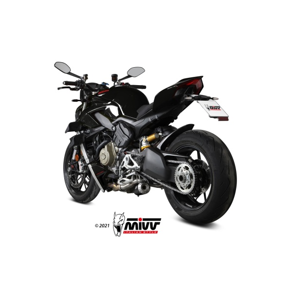 Mivv 2 Slip-On X-M1 black Ducati Streetfighter V4 2020-22