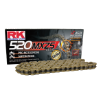 RK Cadena 520MXZ5 con 120 Eslabones Enganche Clip Rápido en Color Oro