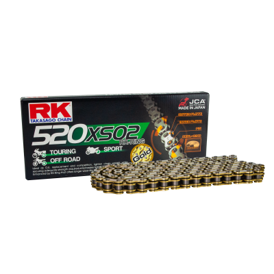 RK Cadena 520XSO2 con 114 Eslabones Enganche para Remachar en Color Oro