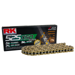 RK Cadena 525XSO con 124 Eslabones Enganche para Remachar en Color Oro