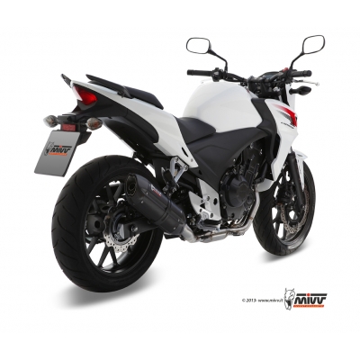 Mivv Slip-On Suono black con tapa carbono Honda CB 500 F / X / CBR 500 R 2013-15