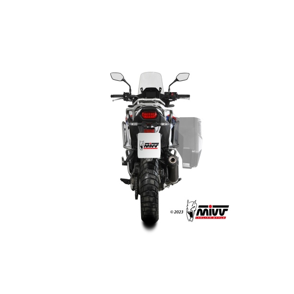 Mivv Slip-On Oval Black con tapa carbono Honda XL750 Transalp 2023-24