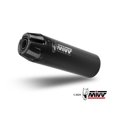 Mivv Slip-On HR-1 Black con tapa en carbono larga Honda CMX 500 Rebel 2022-24