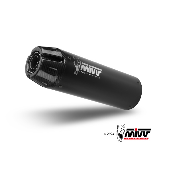 Mivv Slip-On HR-1 Black con tapa en carbono larga Honda CMX 500 Rebel 2022-24