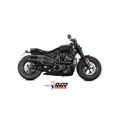 Mivv 2 Slip-On HR-1 Black Harley Davidson Sportster S 2021-24
