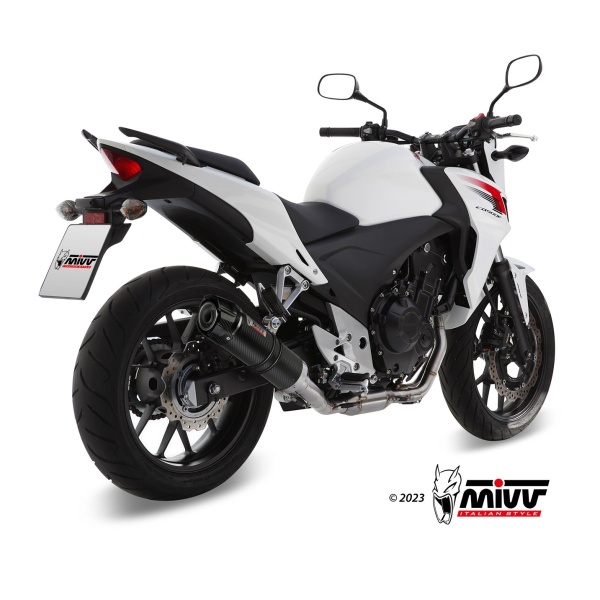 Mivv Slip-On GP carbon con tapa carbono Honda CB 500 F/X / CBR 500 R 2013-15