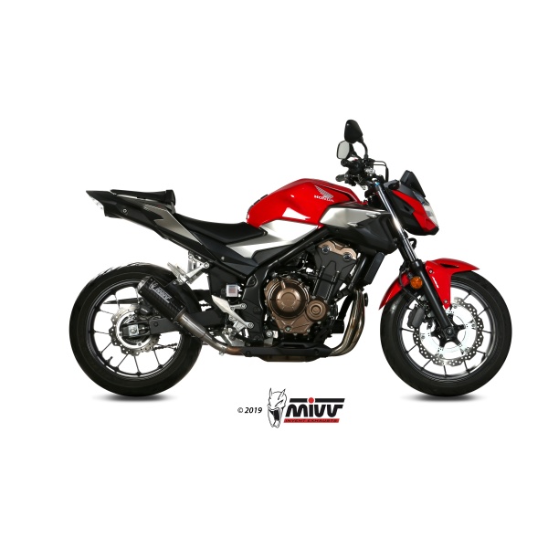 Mivv Slip-On Mk3 carbono Honda CB 500 F 2019-24