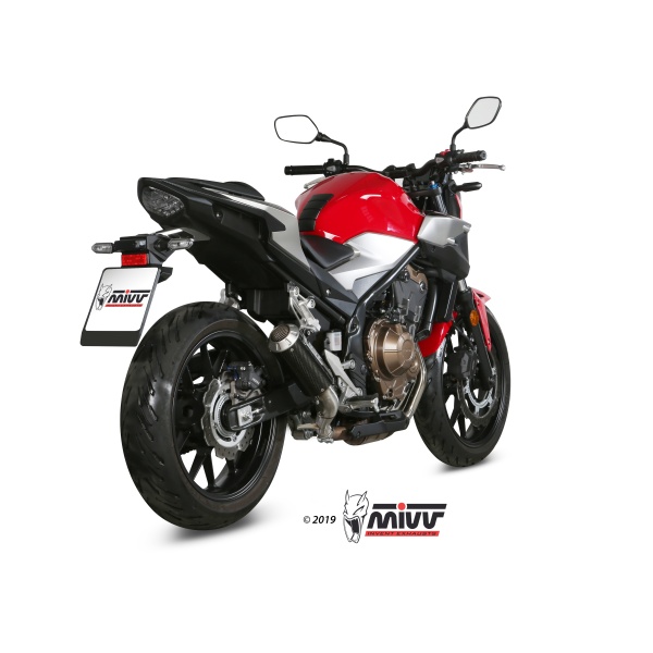 Mivv Slip-On Mk3 carbono Honda CB 500 F 2019-24