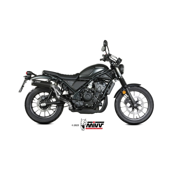 Mivv Slip-On HR-1 Black con tapa en carbono Honda CL 500 2023-24