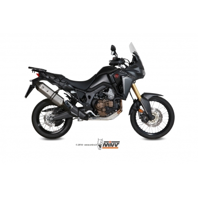 Mivv Slip-On Speed edge St. Steel con tapa carbono Honda CRF 1000 L Africa Twin 2016-19