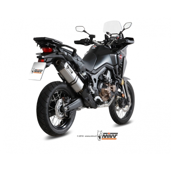 Mivv Slip-On Speed edge St. Steel con tapa carbono Honda CRF 1000 L Africa Twin 2016-19