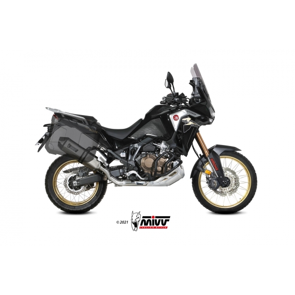 Mivv Slip-On Speed edge St. Steel con tapa carbono Honda CRF 1100 L Africa Twin 2020-23