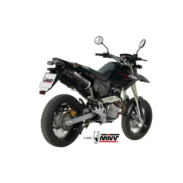 Mivv 2 Slip-On GP black con tapa carbono Honda FMX 650 2005-06