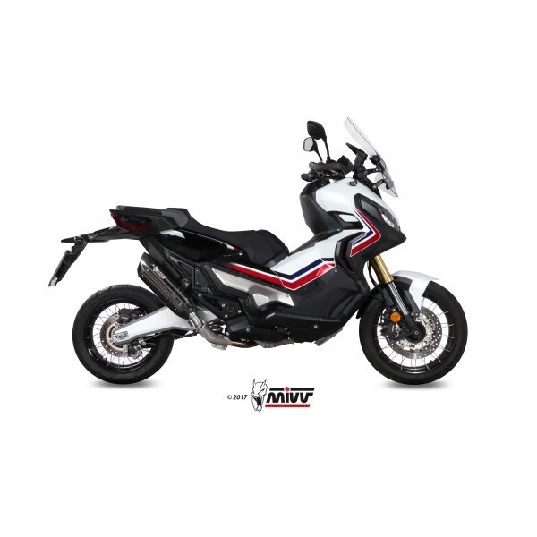 Mivv Slip-On Suono black con tapa carbono Honda X-ADV 750 2017-24