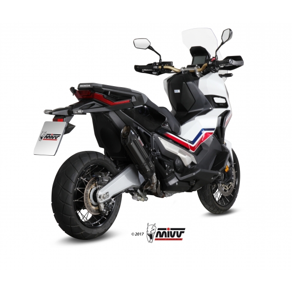 Mivv Slip-On Suono black con tapa carbono Honda X-ADV 750 2017-24