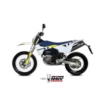 Mivv Slip-On Oval Black Husqvarna 701 Enduro / SuperMoto 2021-24