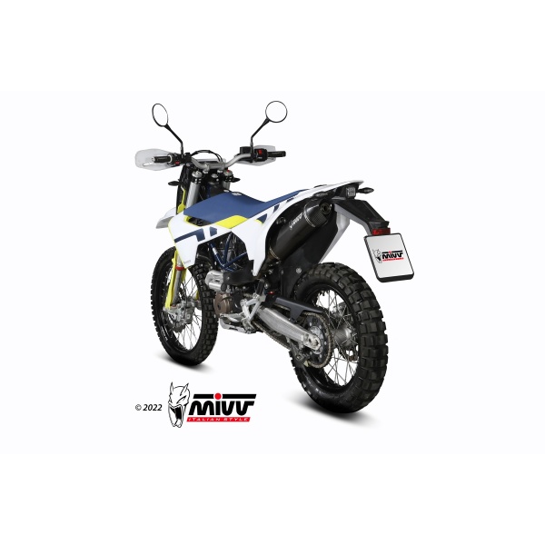 Mivv Slip-On Oval Black Husqvarna 701 Enduro / SuperMoto 2021-24