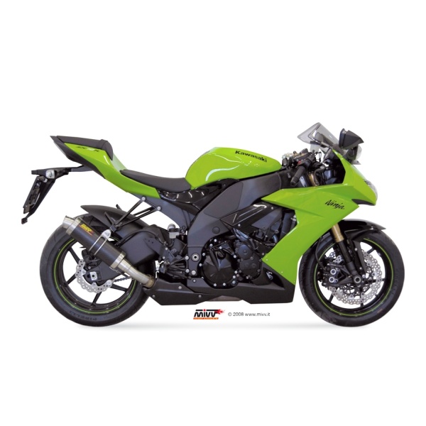 2 排気マフラー Mivv GP ブラックイノックス KAWASAKI ZX-10 R