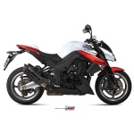 Mivv 2 Slip-On Suono black con tapa carbono Kawasaki Z1000 2010-13