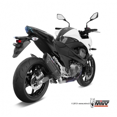 Mivv Slip-On Suono black con tapa carbono Kawasaki Z800 E 2013-16