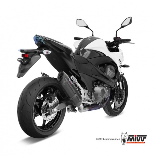 Mivv Slip-On Suono black con tapa carbono Kawasaki Z800 E 2013-16