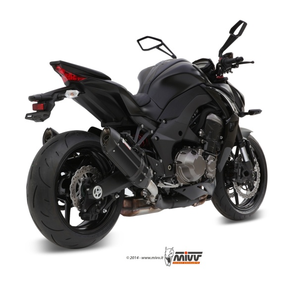 MIVV 2 SLIP-ON SUONO BLACK WITH CARBON CAP KAWASAKI Z1000 / Z1000