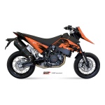 Mivv 2 Bolt-On Suono black con tapa carbono KTM 690 SM 2007-12