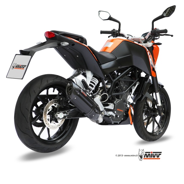 Mivv Full system 1x1 Suono black con tapa carbono KTM 125 Duke 2011-16 / 200 Duke 2012-14